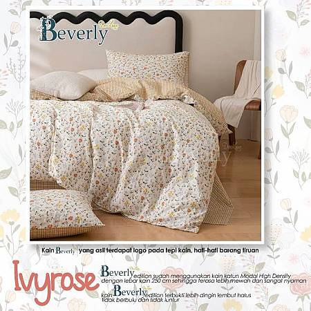 SILIKI Sprei Set Katun CVC BEVERLY Motif Ivyrose All Size